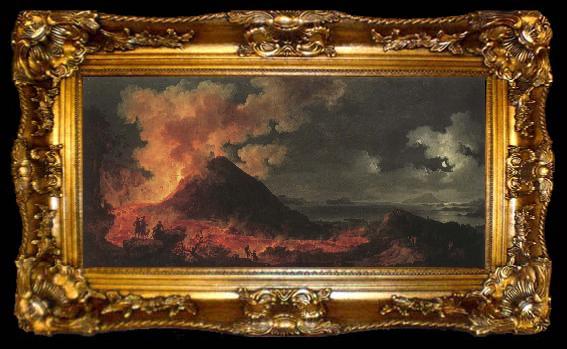 framed  Pierre-Jacques Volaire Eruption of Mount Vesuvius, ta009-2